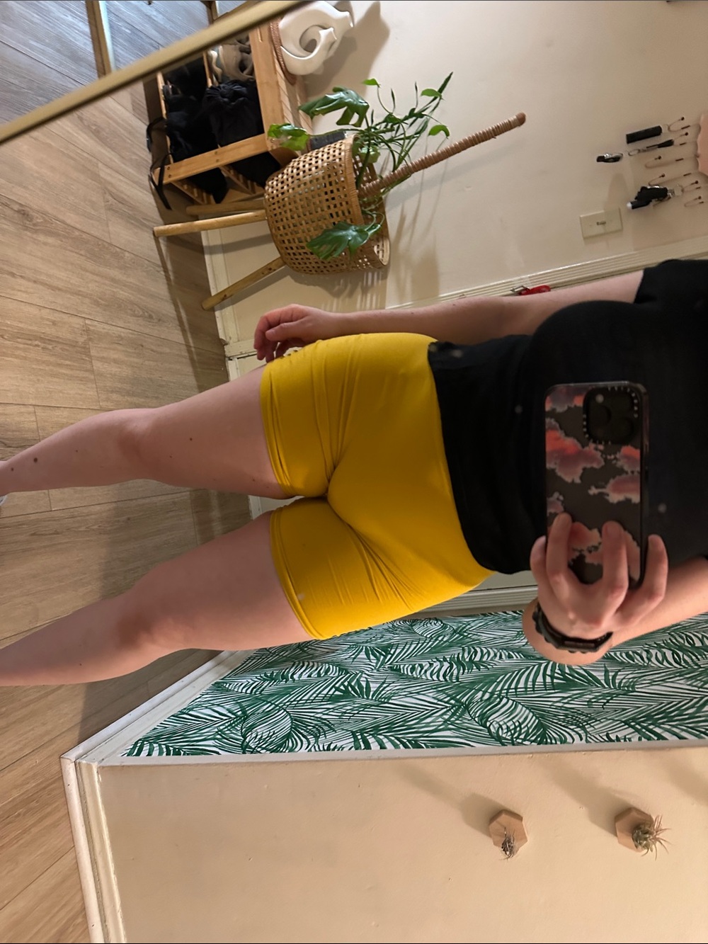 Alphalete Women’s Yellow High-Rise Bike Shorts - Picture 4 of 12